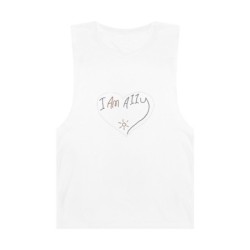 Unisex Barnard Tank - large I Am A11y heart logo