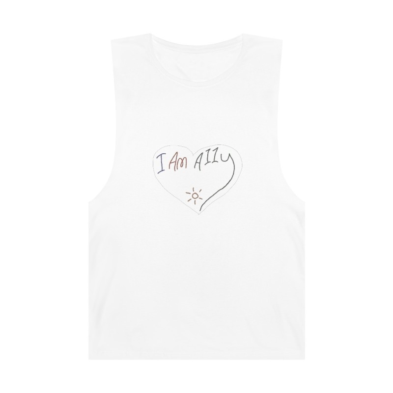 Unisex Barnard Tank - large I Am A11y heart logo