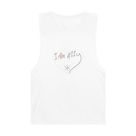 Unisex Barnard Tank - large I Am A11y heart logo