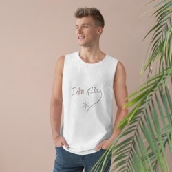 Unisex Barnard Tank - large I Am A11y heart logo