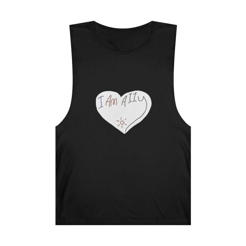 Unisex Barnard Tank - large I Am A11y heart logo