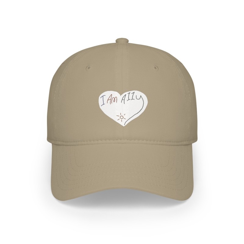 Low Profile Baseball Cap - I Am A11y heart logo