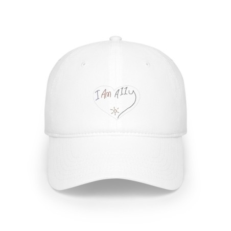 Low Profile Baseball Cap - I Am A11y heart logo