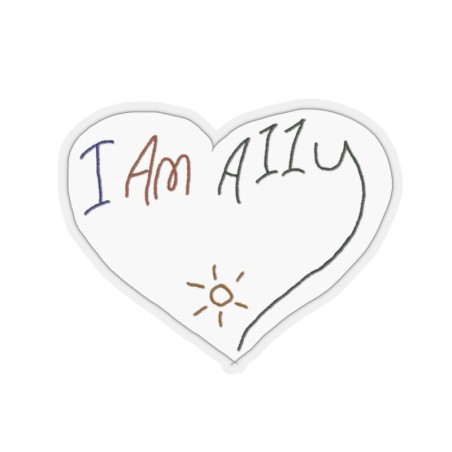 Kiss-Cut Stickers - I Am A11y heart logo