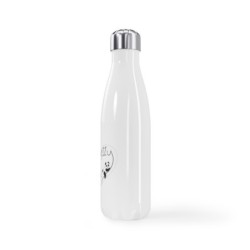 Stainless Steel Water Bottle, 17oz - I Am A11y panda logo