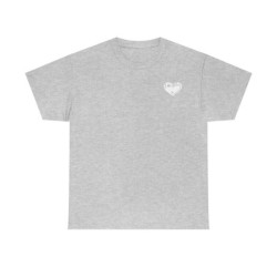 Unisex Heavy Cotton Tee - small I Am A11y heart logo