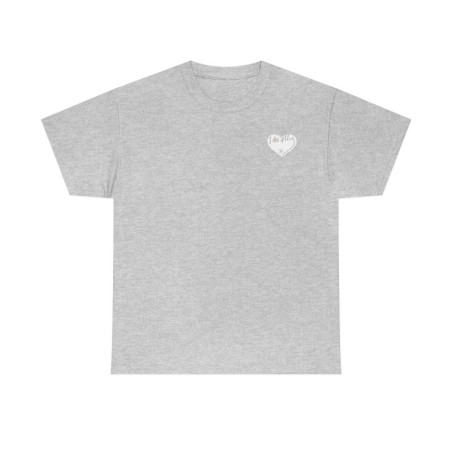 Unisex Heavy Cotton Tee - small I Am A11y heart logo