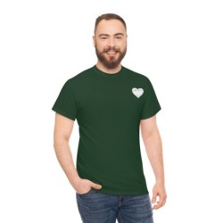 Unisex Heavy Cotton Tee - small I Am A11y heart logo