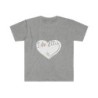 Unisex Softstyle T-Shirt - large I Am A11y heart logo