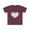 Unisex Softstyle T-Shirt - large I Am A11y heart logo