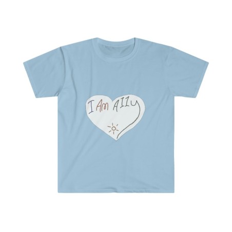 Unisex Softstyle T-Shirt - large I Am A11y heart logo