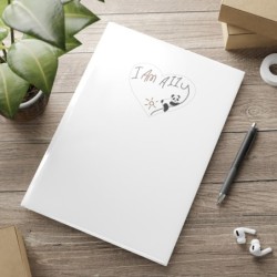 Hardcover Notebook with Puffy Covers - I Am A11y panda logo