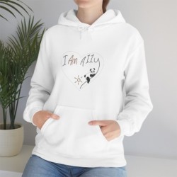 Unisex Heavy Blend™ Hooded Sweatshirt - large I Am A11y panda logo