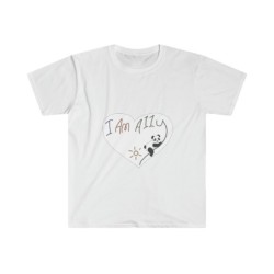 Unisex Softstyle T-Shirt - large I Am A11y panda logo