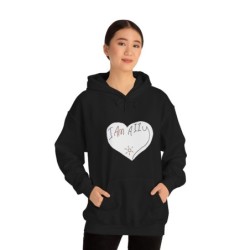 Unisex Heavy Blend™ Hooded Sweatshirt - large I Am A11y heart logo