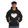 Unisex Heavy Blend™ Hooded Sweatshirt - large I Am A11y heart logo