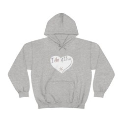 Unisex Heavy Blend™ Hooded Sweatshirt - large I Am A11y heart logo