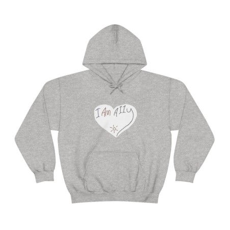 Unisex Heavy Blend™ Hooded Sweatshirt - large I Am A11y heart logo