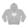 Unisex Heavy Blend™ Hooded Sweatshirt - large I Am A11y heart logo