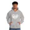 Unisex Heavy Blend™ Hooded Sweatshirt - large I Am A11y heart logo