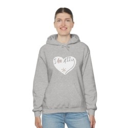 Unisex Heavy Blend™ Hooded Sweatshirt - large I Am A11y heart logo