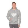 Unisex Heavy Blend™ Hooded Sweatshirt - large I Am A11y heart logo