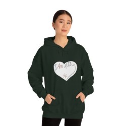 Unisex Heavy Blend™ Hooded Sweatshirt - large I Am A11y heart logo