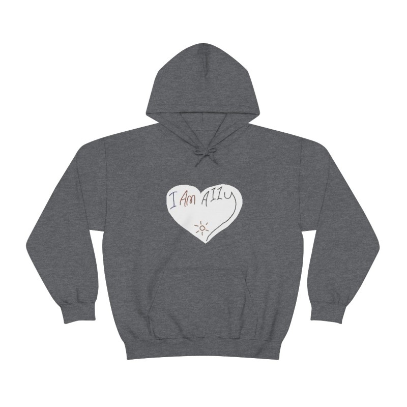 Unisex Heavy Blend™ Hooded Sweatshirt - large I Am A11y heart logo