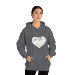 Unisex Heavy Blend™ Hooded Sweatshirt - large I Am A11y heart logo