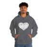 Unisex Heavy Blend™ Hooded Sweatshirt - large I Am A11y heart logo