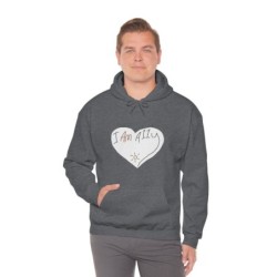 Unisex Heavy Blend™ Hooded Sweatshirt - large I Am A11y heart logo