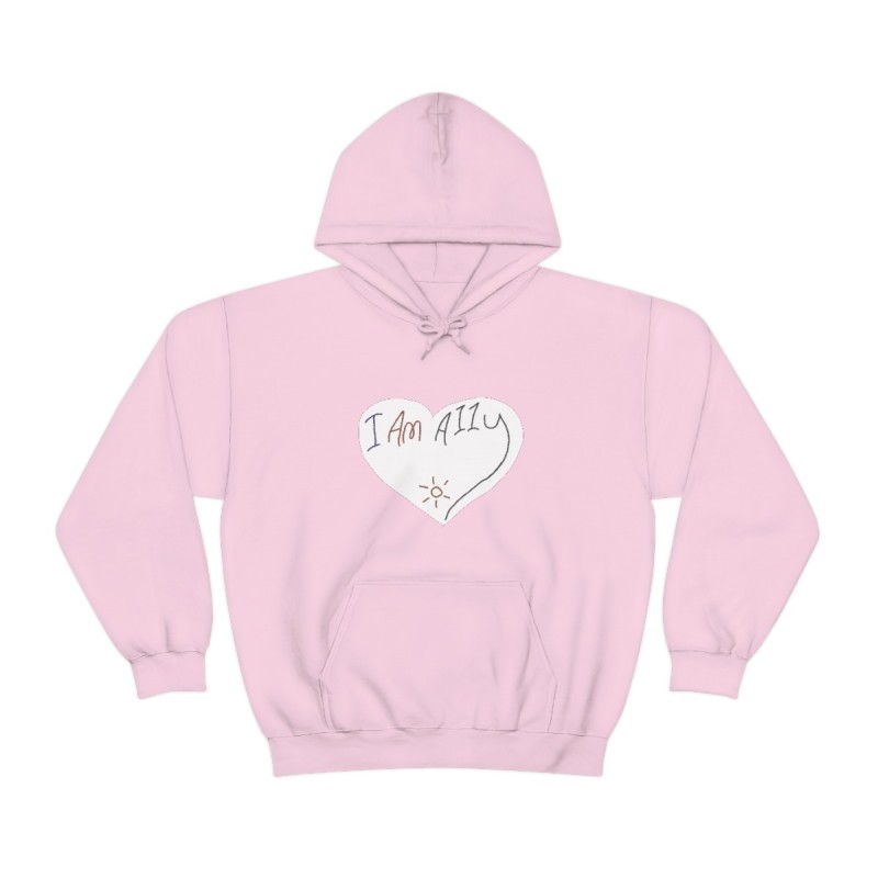 Unisex Heavy Blend™ Hooded Sweatshirt - large I Am A11y heart logo