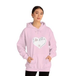 Unisex Heavy Blend™ Hooded Sweatshirt - large I Am A11y heart logo