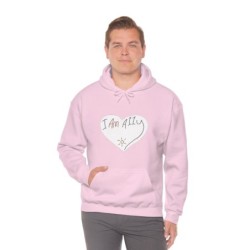 Unisex Heavy Blend™ Hooded Sweatshirt - large I Am A11y heart logo