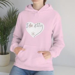 Unisex Heavy Blend™ Hooded Sweatshirt - large I Am A11y heart logo