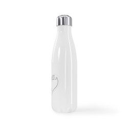 Stainless Steel Water Bottle, 17oz - I Am A11y heart logo